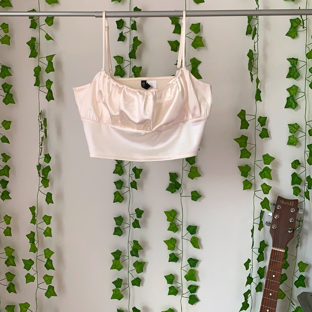 H&M Satin Crop Top